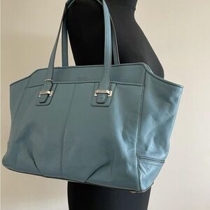 Coach Teal Leather Tote